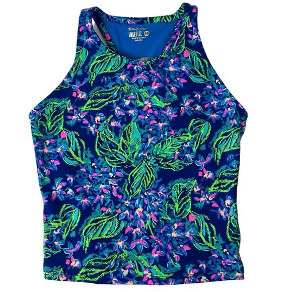 Lilly Pulitzer Vanti Bra Tank in Eclipse Blue Serenade In The Shade Size M - Picture 1 of 5